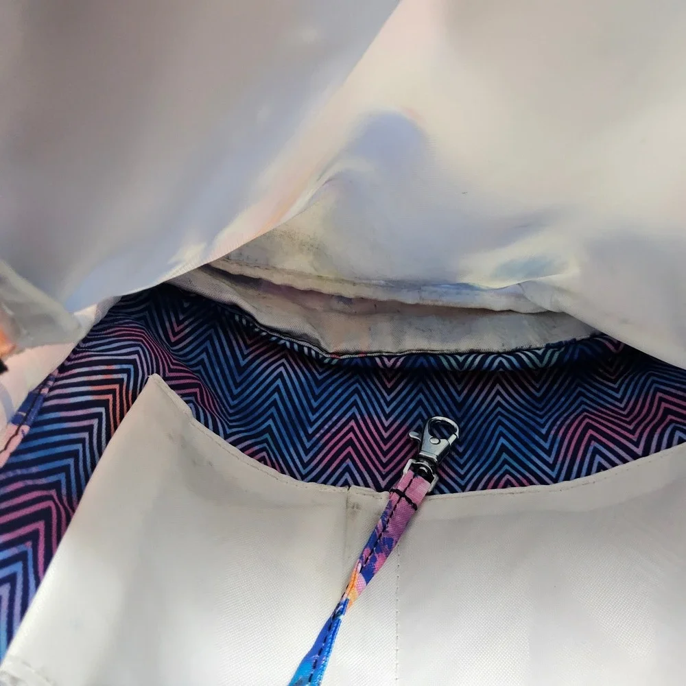 Kipling Backpack Kids Blue Pink Orange Palm Tree‎ Chevron BP4406-9BD - Picture 8 of 16